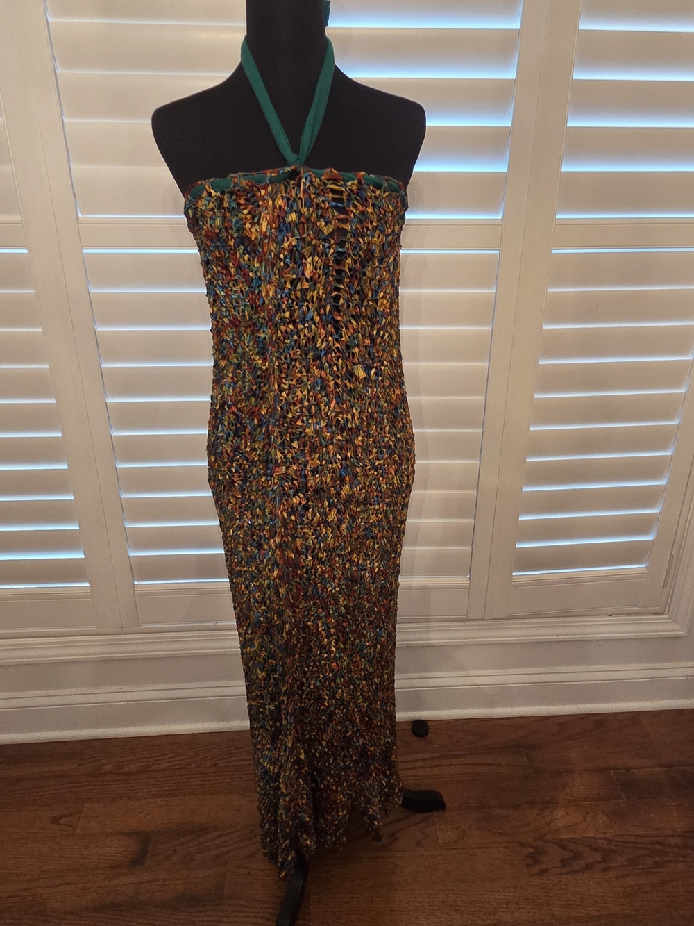Multicolor Smocked Halter Maxi Dress Or Skirt